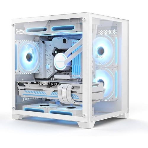 REVENGE NOVA 3 FANLI RGB MİNİ AKVARYUM KASA BEYAZ